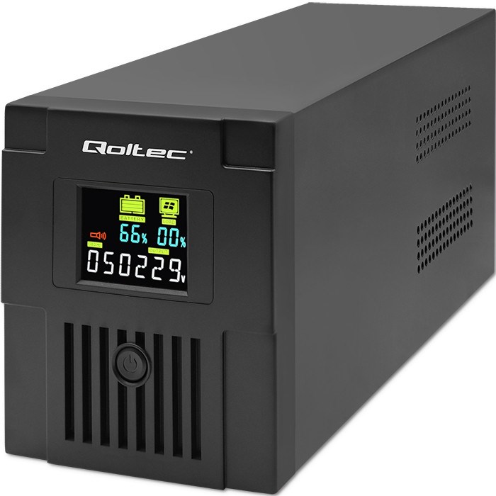 UPS Neprekidno napajanje QOLTEC Monolith 1000VA 1000W (On-line, LCD, Čisti sinusni val, USB/SNMP)-1
