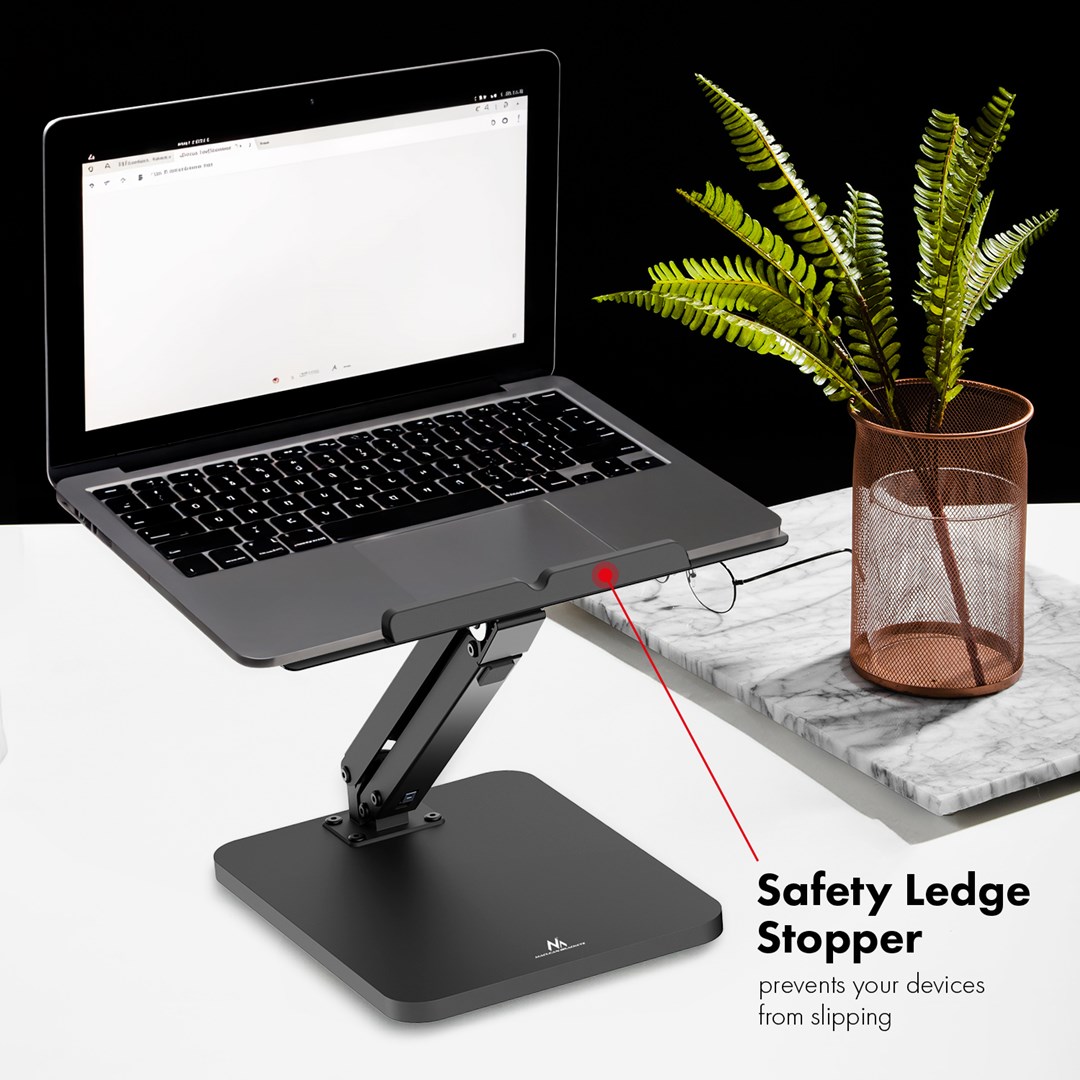 Stalak za monitor ili laptop MACLEAN MC-493 (plinska opruga, za rad stojeći i sjedeći, crna boja)-3