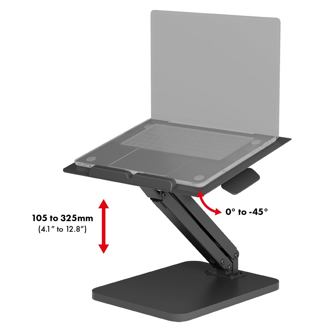 Stalak za monitor ili laptop MACLEAN MC-493 (plinska opruga, za rad stojeći i sjedeći, crna boja)-1