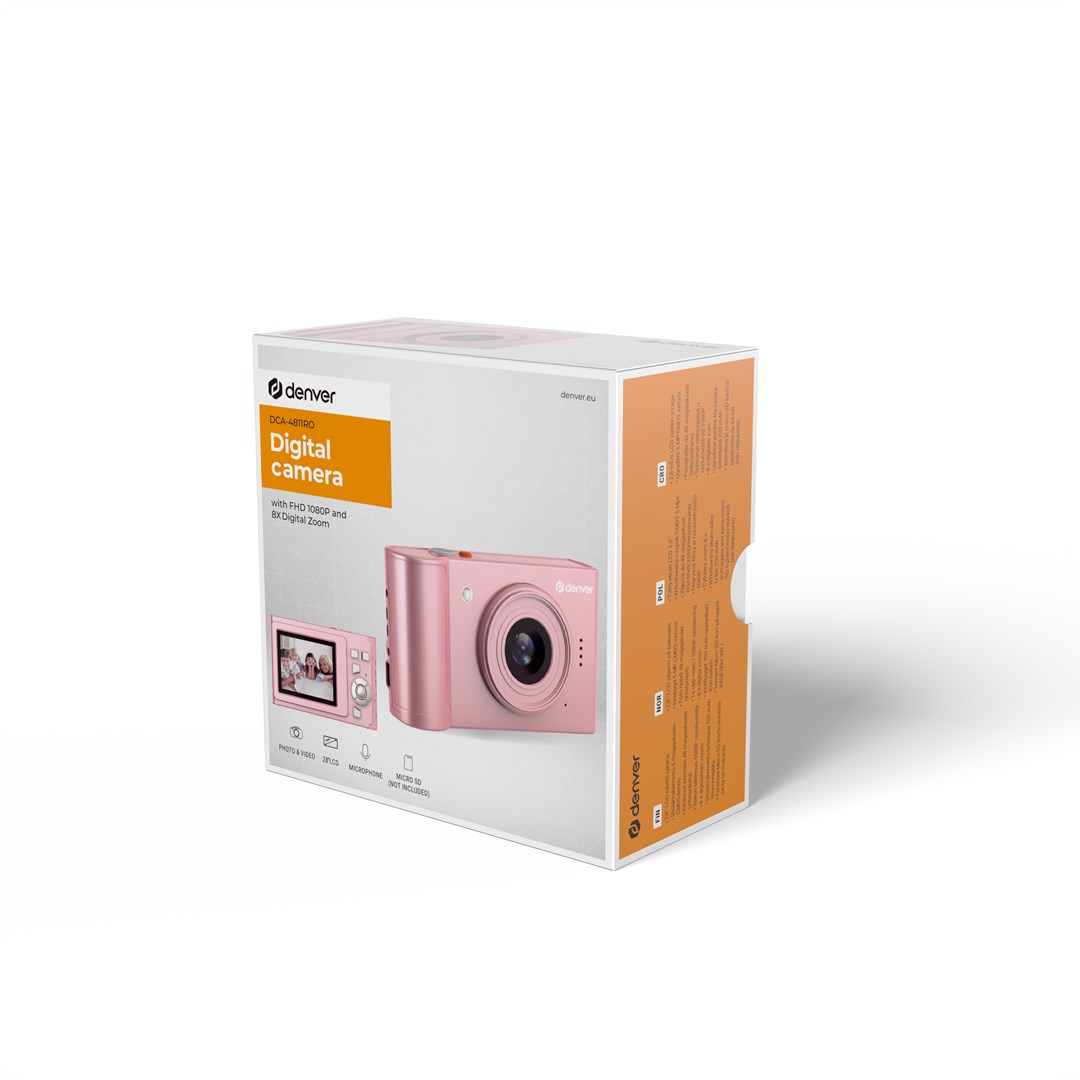 Kompaktni fotoaparat DENVER DCA-4811RO (48MP, Pink)-5