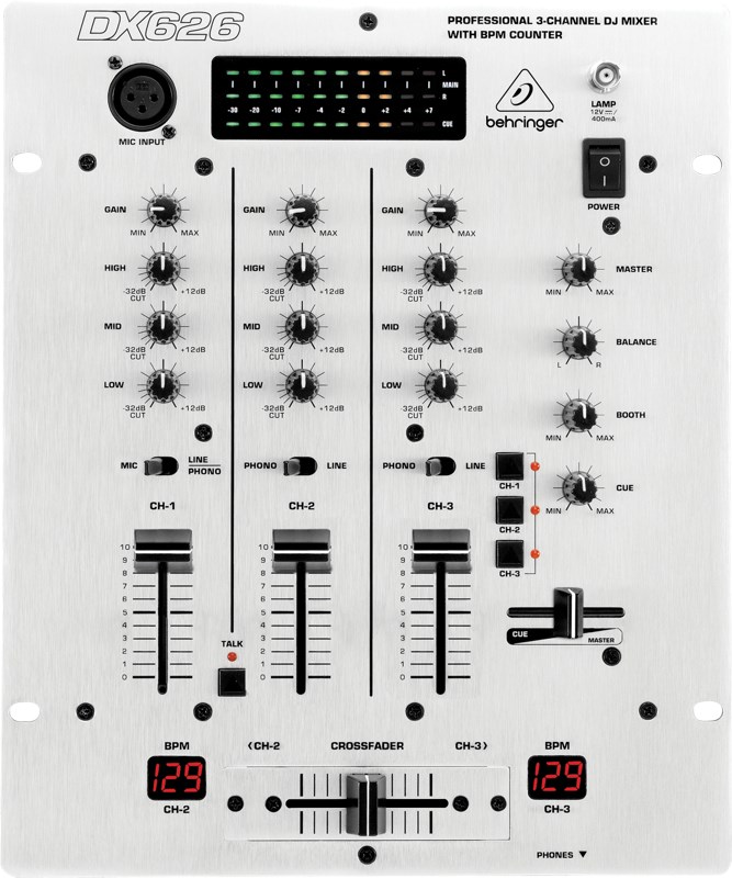 DJ kontroler BEHRINGER DX626 (3 kanala, siva boja)-0