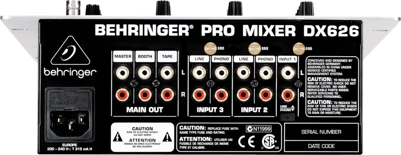 DJ kontroler BEHRINGER DX626 (3 kanala, siva boja)-2