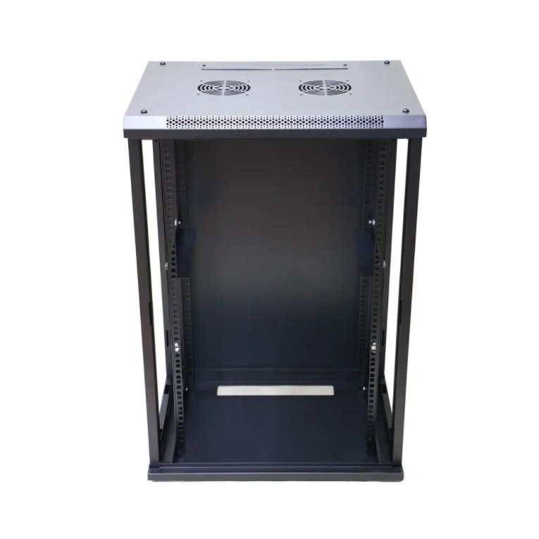 Mrežni ormar EXTRALINK 19" 18U (600x600mm, zidni, staklena vrata) Crni-1