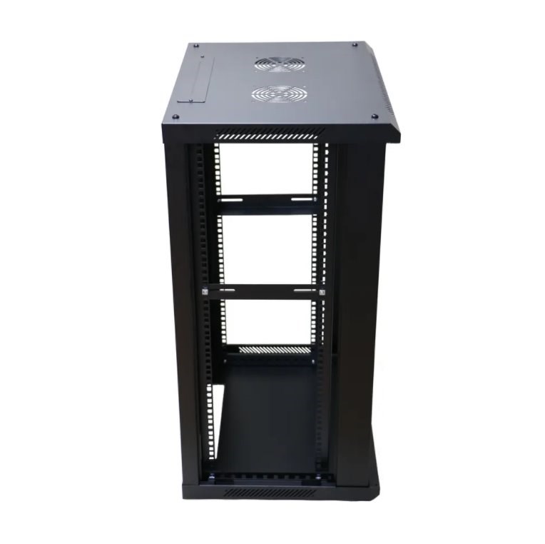 Mrežni ormar EXTRALINK 19" 18U (600x600mm, zidni, staklena vrata) Crni-3