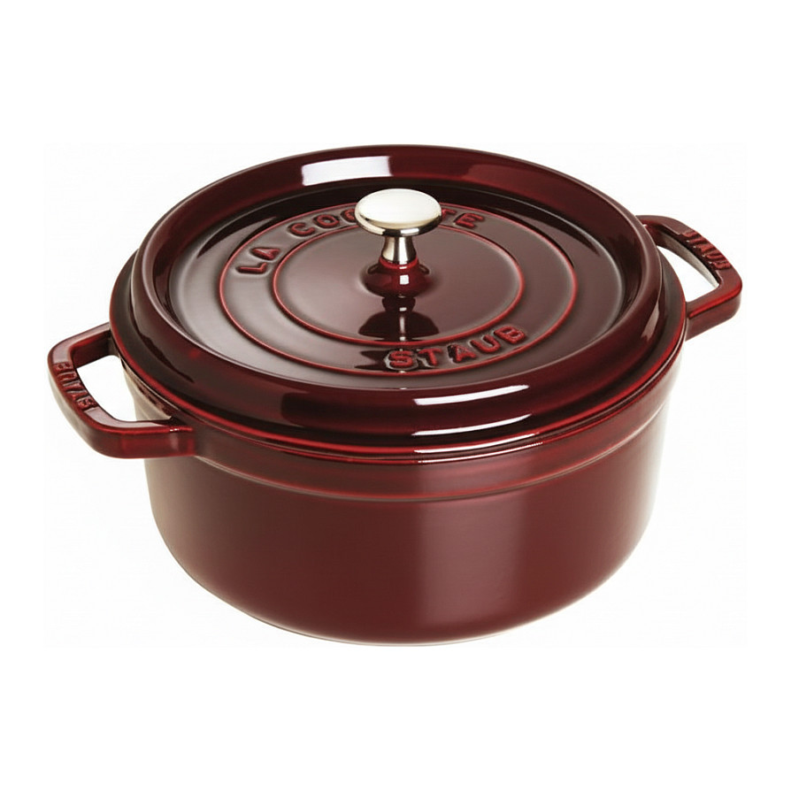 Lonac STAUB Cocotte Lily od lijevanog željeza (24 cm, 3.6 L), Grenadine boja