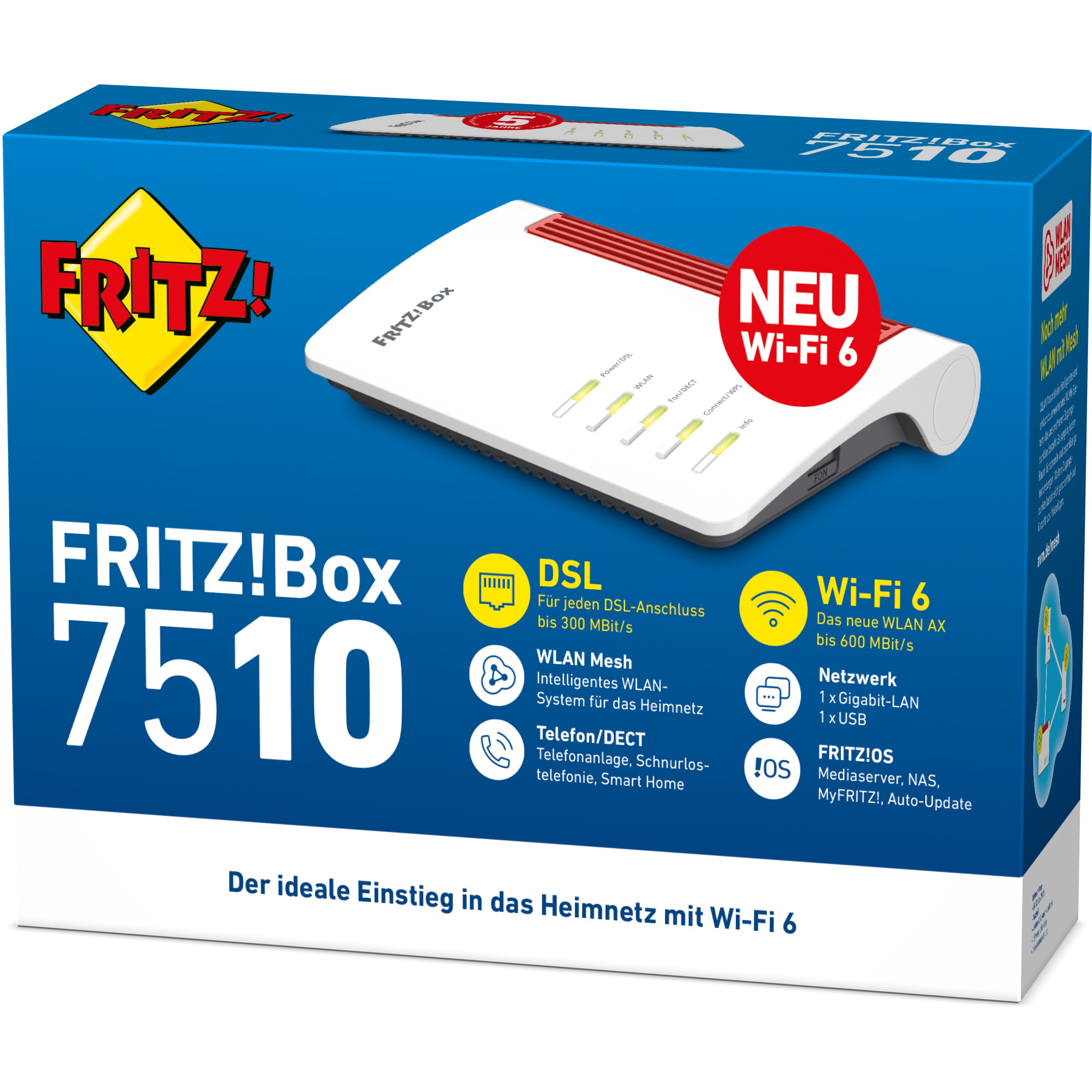 Bežični router FRITZ!BOX 7510 (Gigabit Ethernet, Single-band 2.4 GHz, Bijeli)-5
