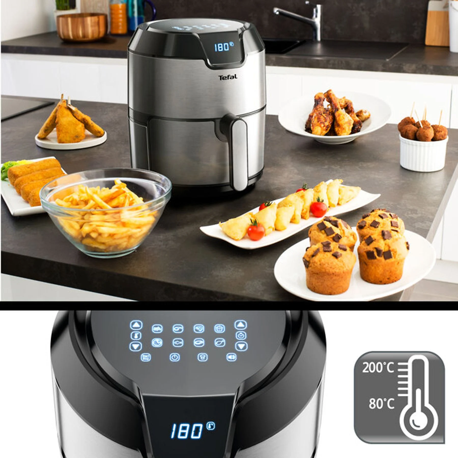 Friteza na vrući zrak TEFAL Easy Fry EY401D (4.2L, 1500 W)-5