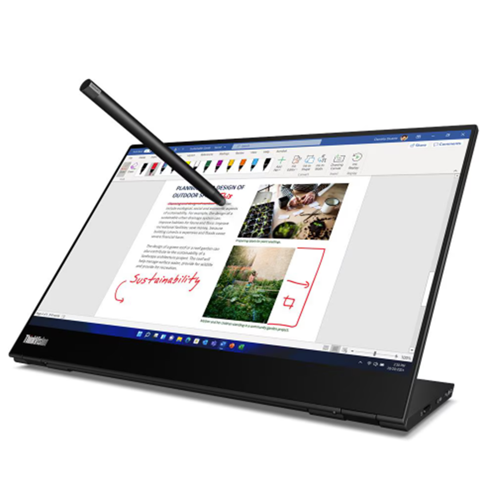 Monitor LENOVO ThinkVision M14t (14", 2240 x 1400, 2.2K, LED, Touchscreen, Crni)