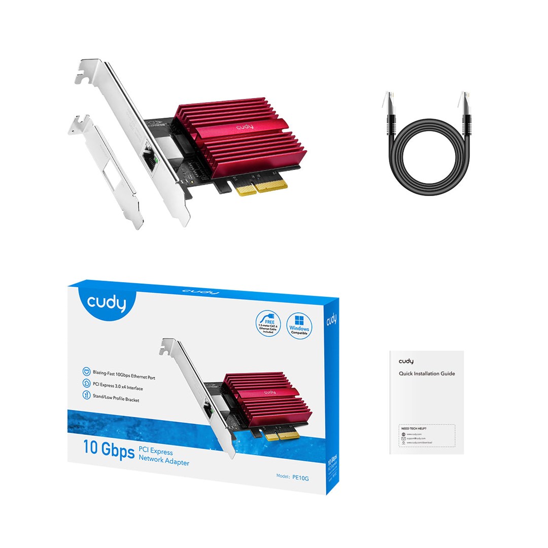 CUDY PE10 10G mrežna kartica (PCIe 3.0 x4, Marvell AQC113, RJ45)-2