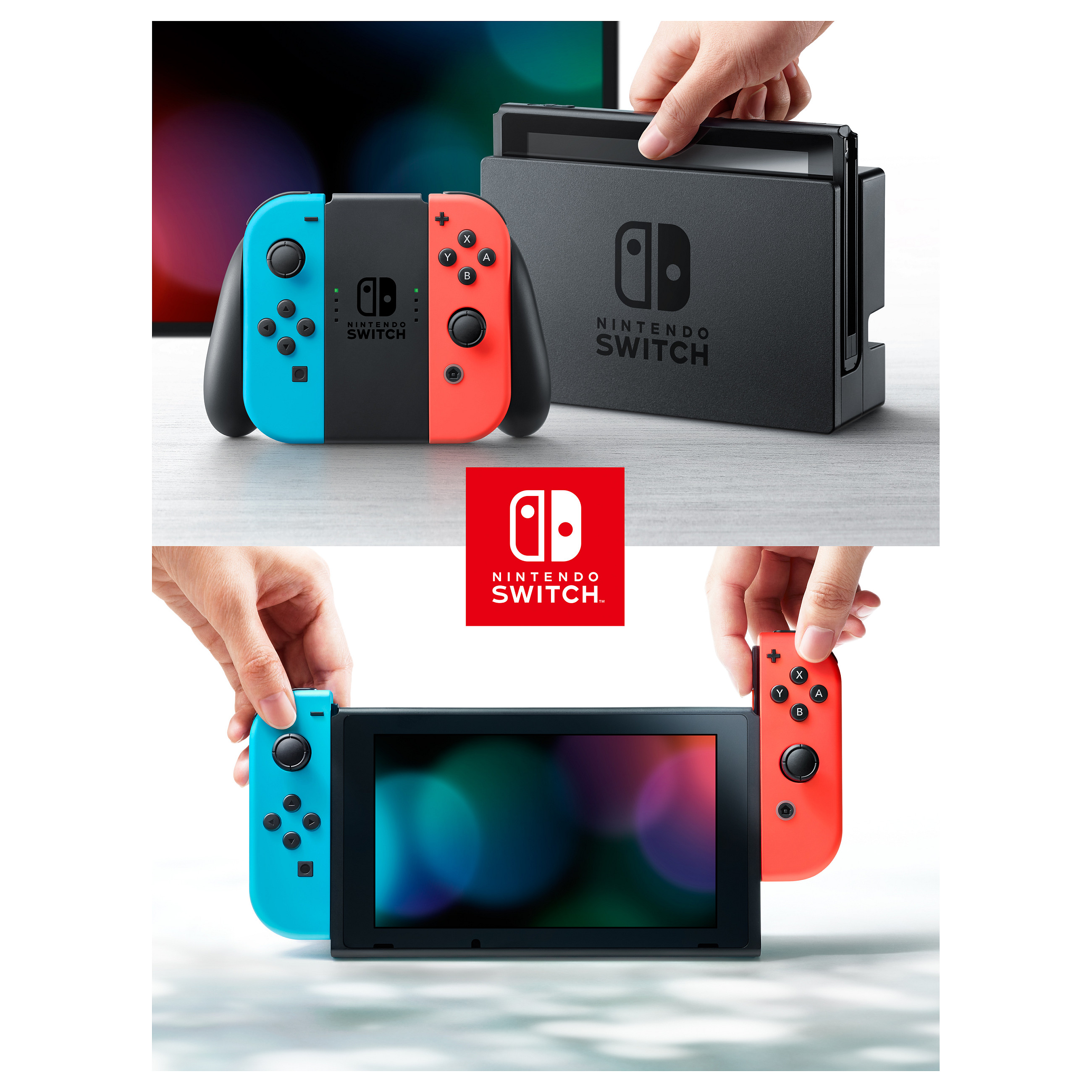 Konzola NINTENDO Switch portable game console (15.8 cm, 32 GB, touchscreen, Wi-Fi, plava, siva, crvena)-4