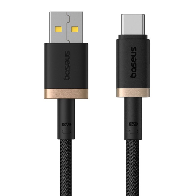 Kabel Baseus Dura USB Type A do Type C (60 W, brzo punjenje, 2 m, crna, zlatna)-1