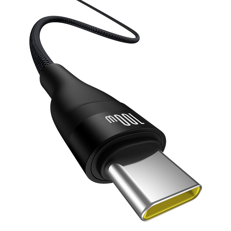 Kabel Baseus Flash 2 (USB A na USB C, brzo punjenje, 2 m, 100 W, crna boja)-3