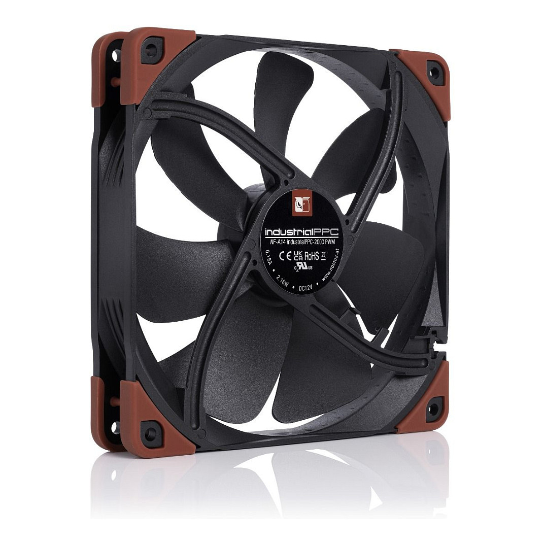 Ventilator NOCTUA NF-A14-Industrial PPC-2000 PWM 14 cm crni, smeđi-2