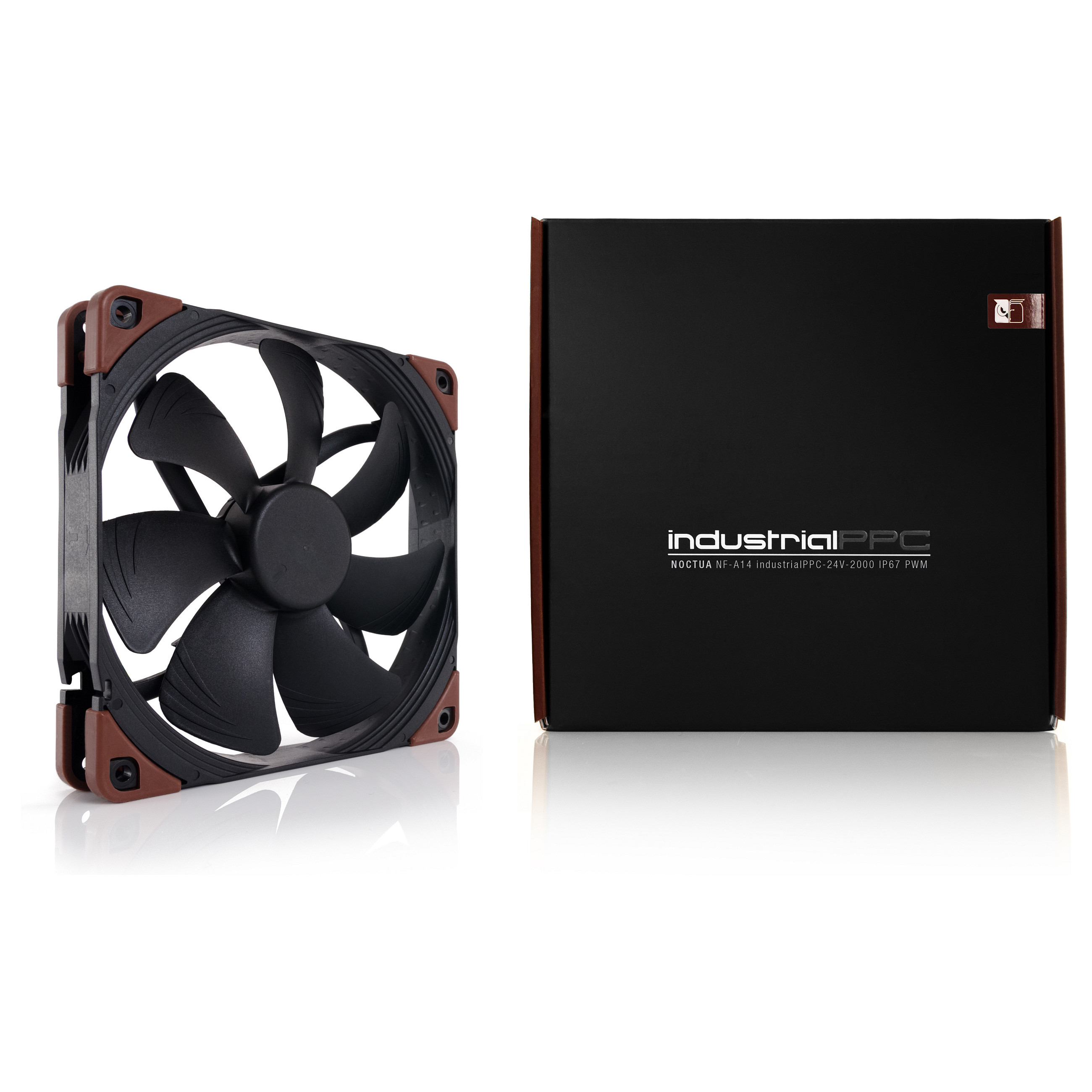 Ventilator NOCTUA NF-A14-Industrial PPC-2000 PWM 14 cm crni, smeđi-4