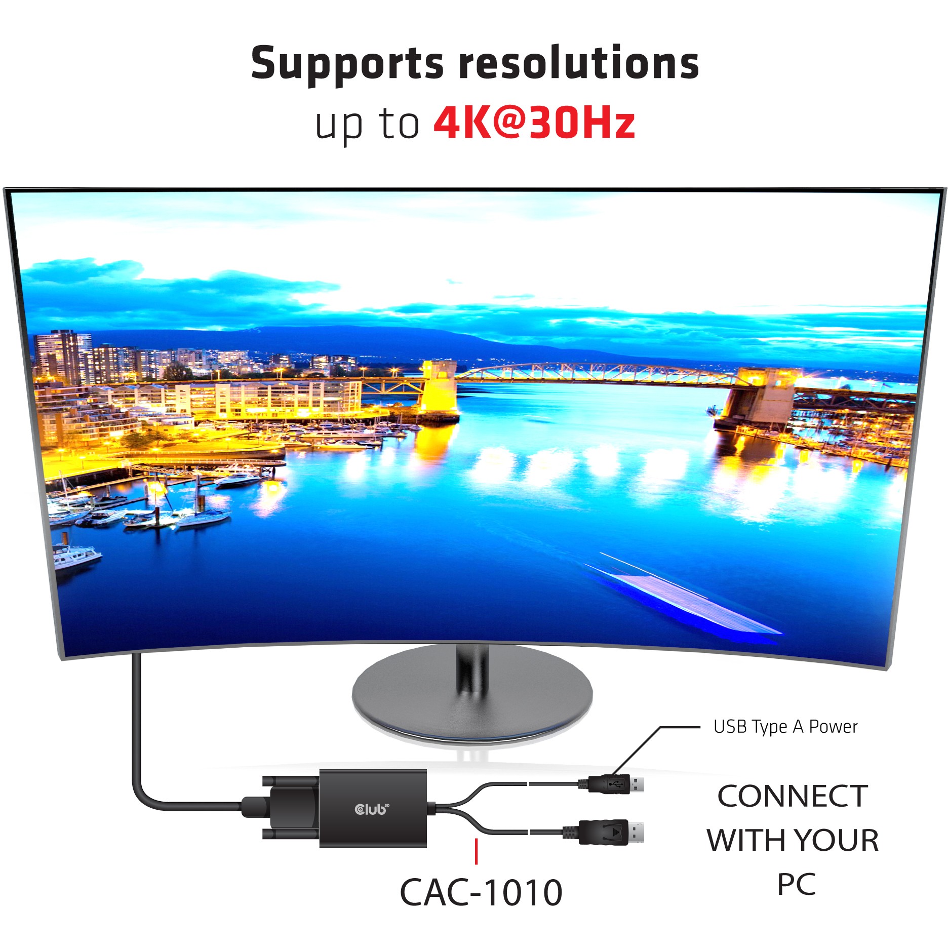 Adapter CLUB 3D DisplayPort to Dual Link DVI-D HDCP ON aktivni M/F-4