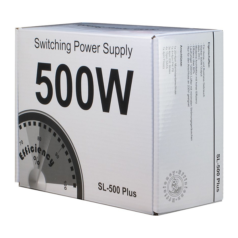 Napajanje INTER-TECH SL-500 PLUS (500 W, 20+4 pin ATX, ATX Silver)-4