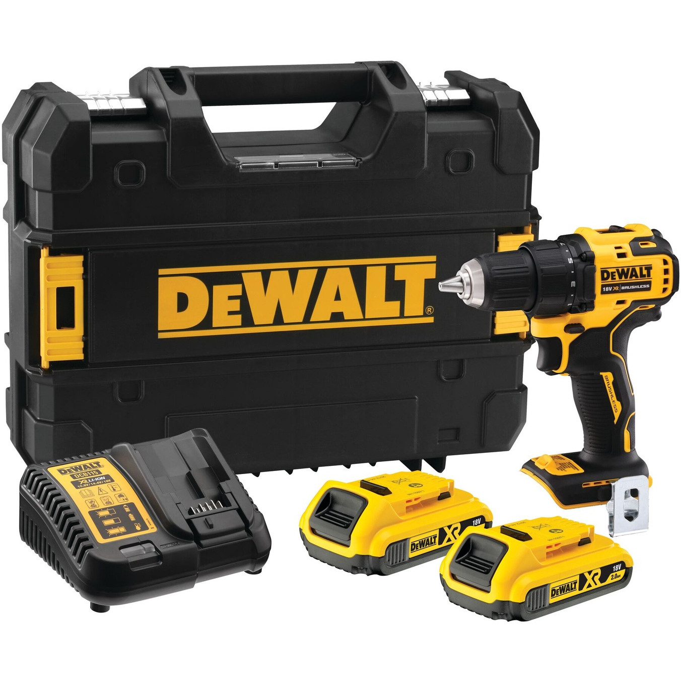 Električni odvijač DEWALT DCD708D2T-QW crni, žuti 1650 RPM-0