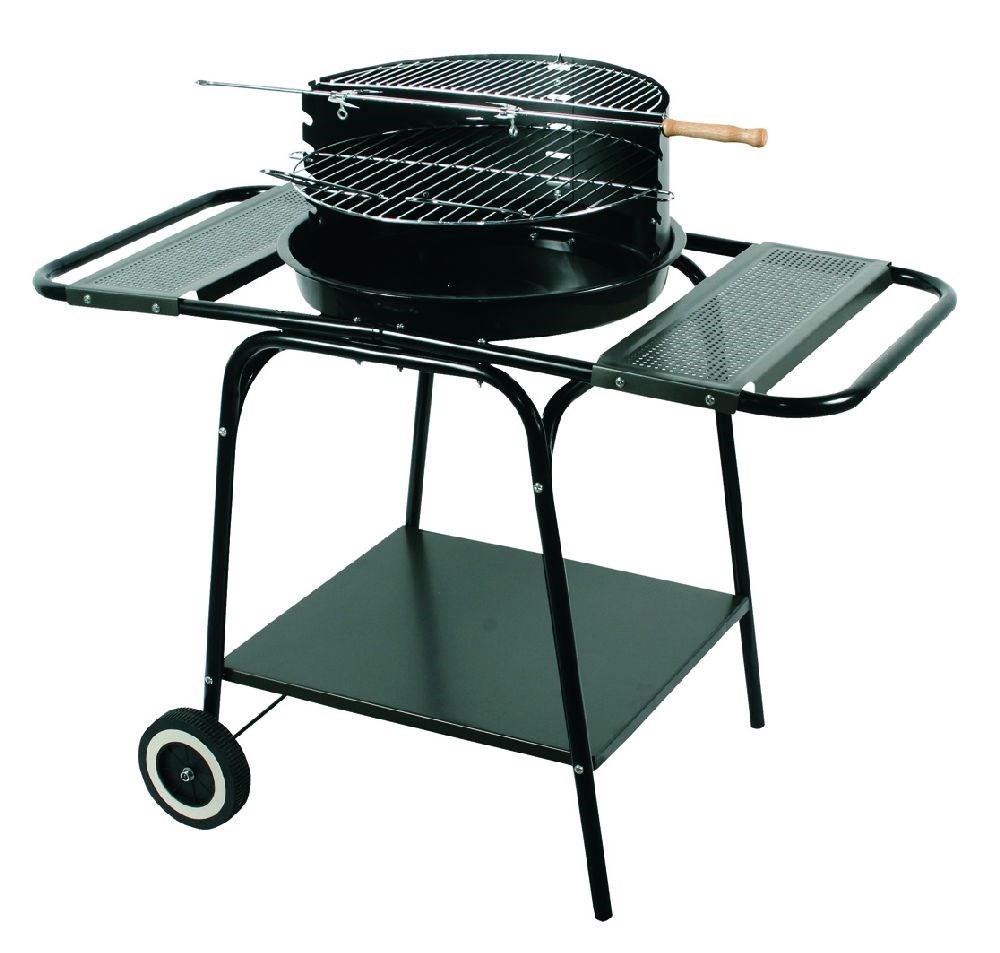 Roštilj na ugljen MASTER GRILL MG906 okrugli s policama-0