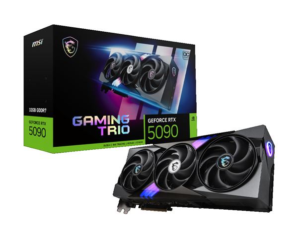 Grafička karta MSI RTX 5090 32G GAMING TRIO OC (nvidia geforce, pcie 5.0 x16, 16384, gddr7, 512-bit, 2.482 mhz, takt memorije 28.000 mhz, 3x display port 2.1b, 1x hdmi 2.1b, 7680x4320)-5