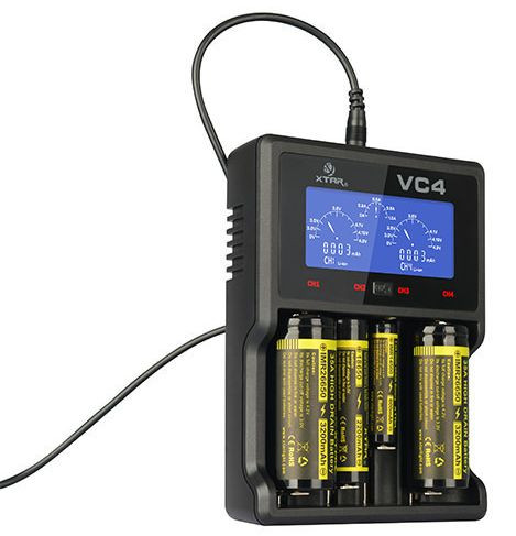 Punjač baterija Ni-MH/Li-ion, za 4 komada baterija,USB, XTAR VC4-2