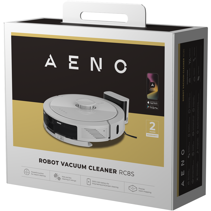 Robot usisavač AENO ARC0008S (5200 mAh baterija, 2 u 1 spremnik za vodu i prašinu, 300 ml spremnik za vodu, 4000 pa usisna snaga)-7