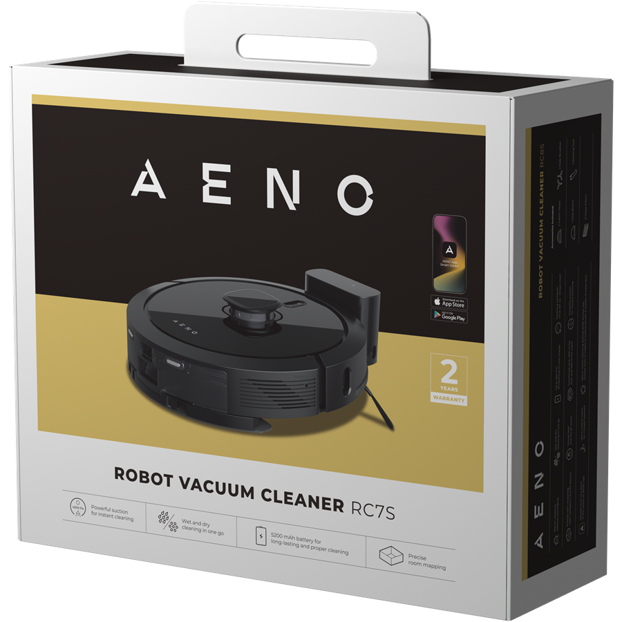 Robot usisavač AENO ARC0007S (5200 mAh baterija, 2 u 1 spremnik za vodu i prašinu, 300 ml spremnik za vodu, usisna snaga 4000 pa)-7