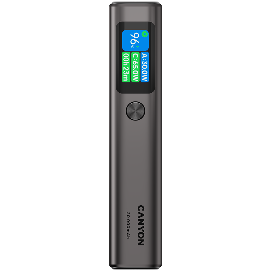 Power bank CANYON CNS-CPB230DG (20000 mAh, PD130W, Dark Grey)-0