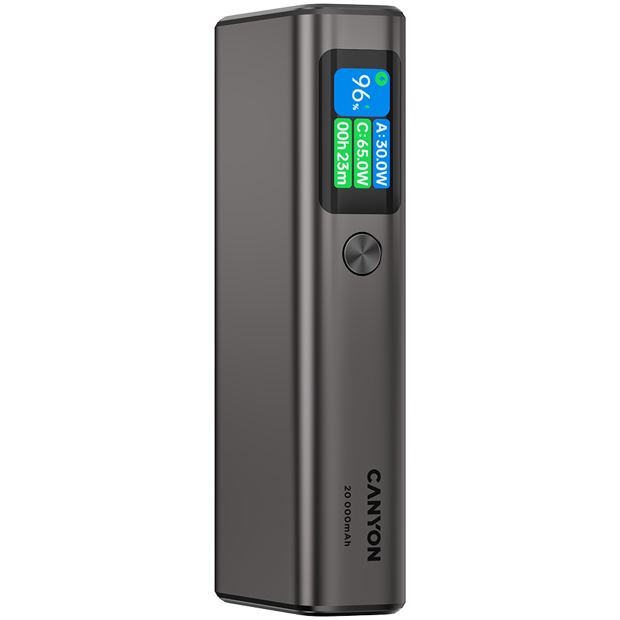 Power bank CANYON CNS-CPB230DG (20000 mAh, PD130W, Dark Grey)-1