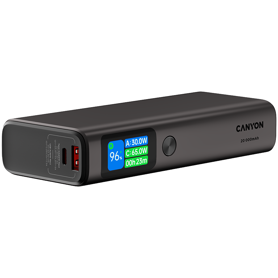 Power bank CANYON CNS-CPB230DG (20000 mAh, PD130W, Dark Grey)-4