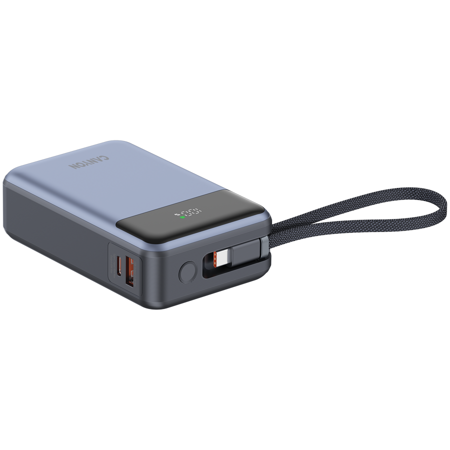 Power bank CANYON CNS-CPB600DG (20000 mAh, PD65W, ugrađeni kabel, tamno siva)-3