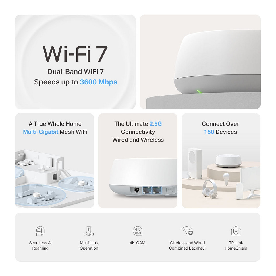 Sustav WiFi 7 TP-LINK DECO BE25 (2-PACK) - KORIŠTENI jamstvo 6 mjeseci-4