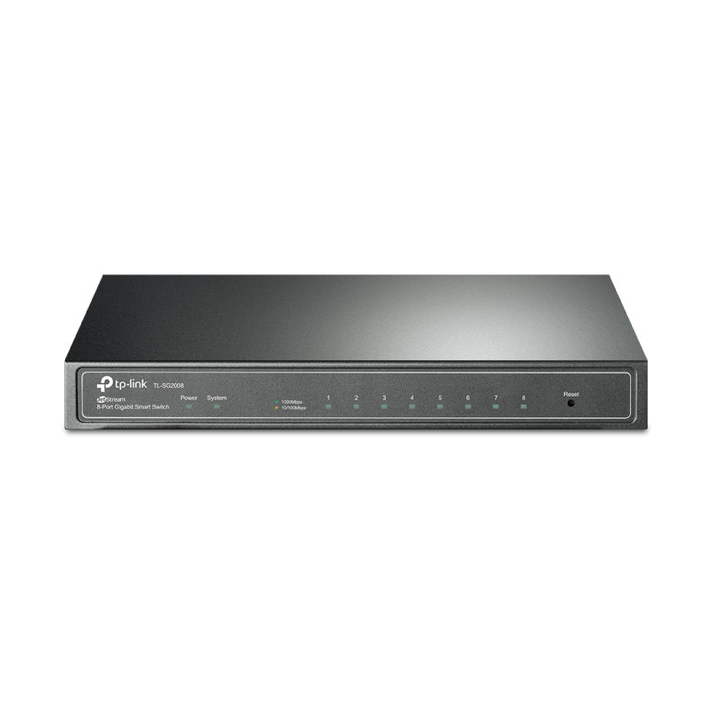 Switch TP-LINK SG2008 8-Port Gigabit Smart (8× Gigabit RJ45 Ports, PoE IN Port)-1
