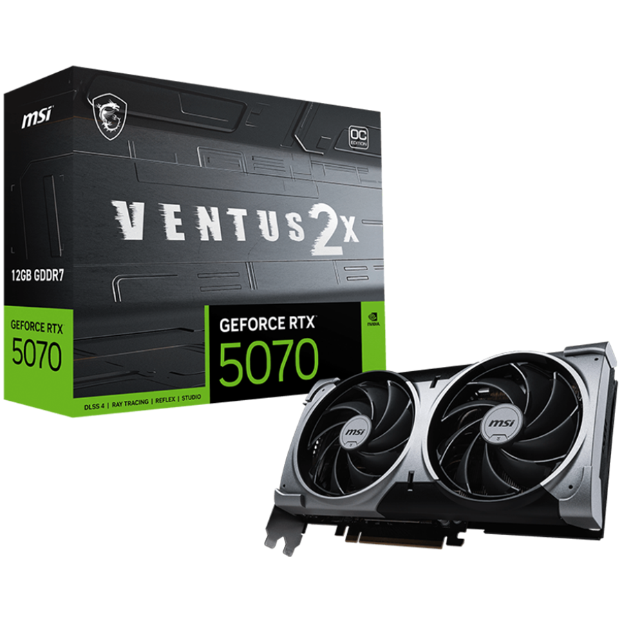 Video kartica MSI RTX 5070 12G VENTUS 2X OC (12GB GDDR7, PCI-E Gen5)
