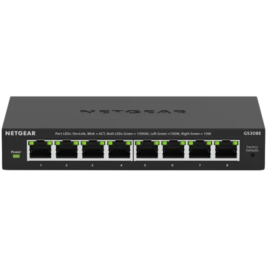 Mrežni switch NETGEAR GS308E (8-portni, Gigabit, Smart Managed Plus)-0
