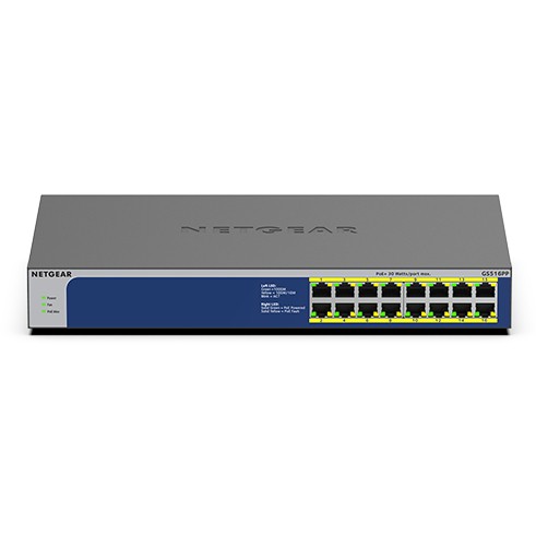 Preklopnik NETGEAR GS516PP-100EUS 16PT Gigabit unmanaged switch s PoE+-0