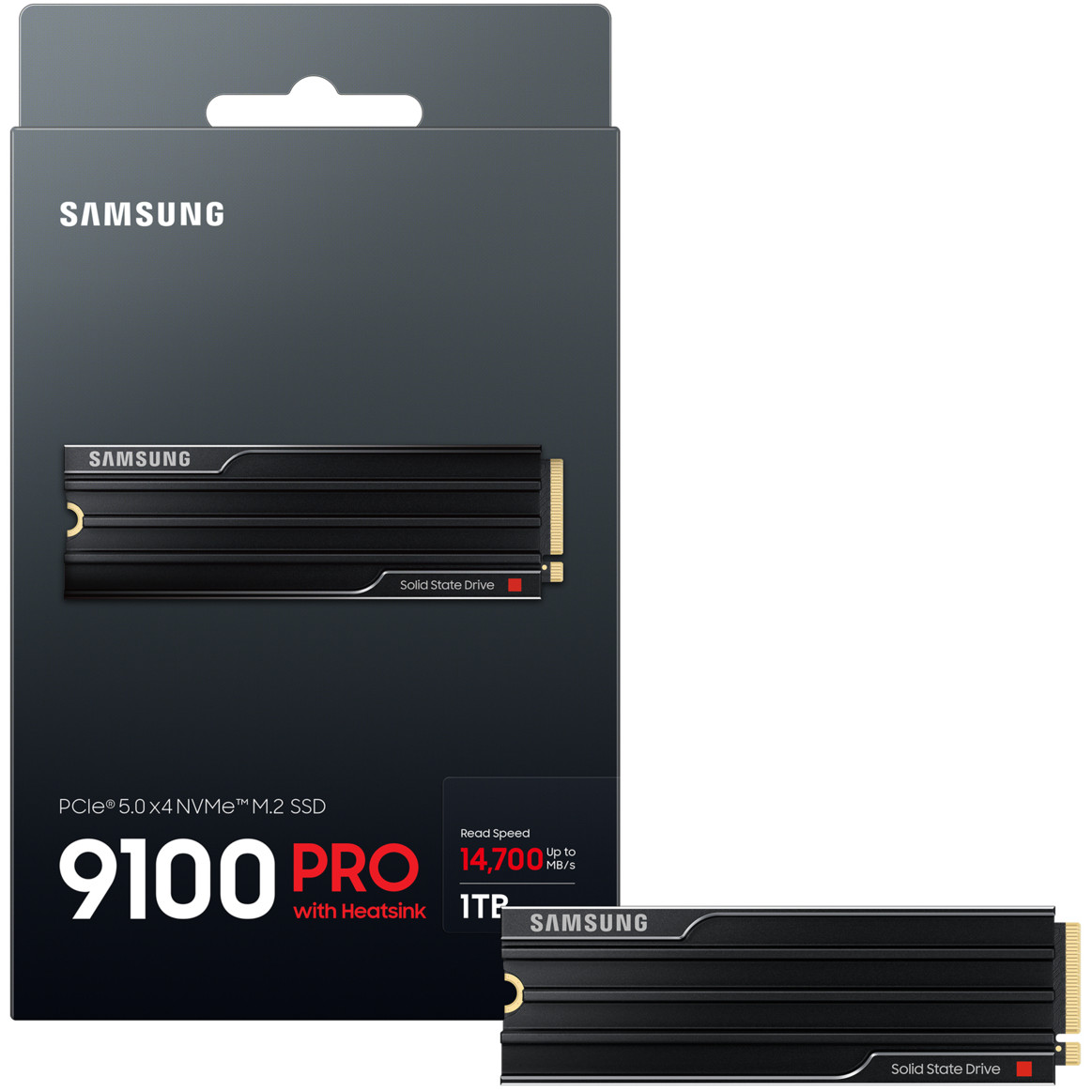 SSD SAMSUNG MZ-VAP1T0CW 1TB M.2 PCIEx4 PCI Gen5.0 9100 Pro s Heatsink-11