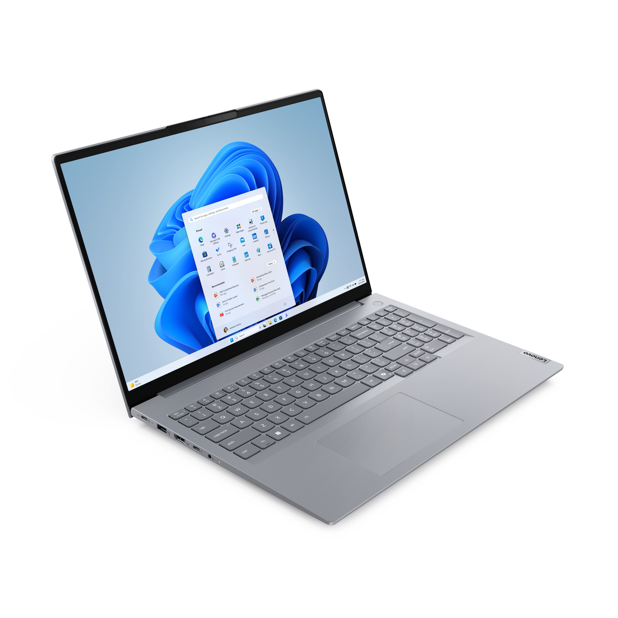 Laptop LENOVO ThinkBook 16 G8 IAL (16" IPS WUXGA, Intel Core Ultra 5 225U, 16GB RAM, 512GB SSD, Intel Graphics, DOS) sivi-9