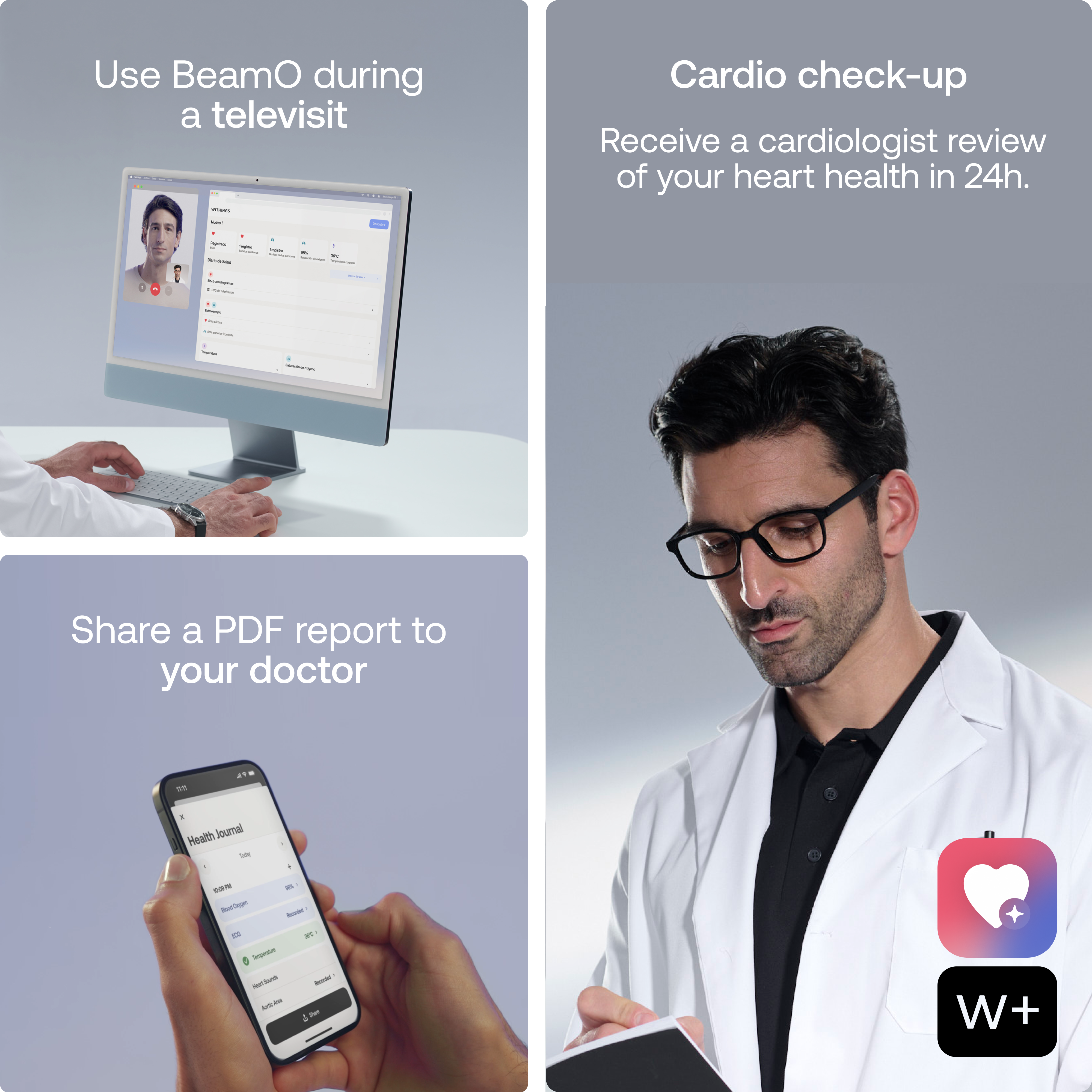 Uređaj za zdravlje WITHINGS 4-in-1 health MultiScan bijeli-8