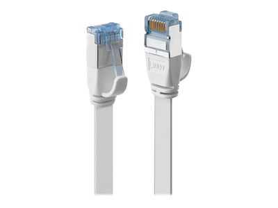 Mrežni kabel LINDY Cat.6A U/FTP plosnati, 3m, bijela boja-0