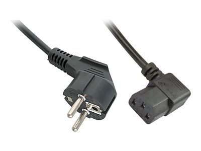 Strujni kabel LINDY CEE 7/7 na IEC C13 kutni, 3m-1