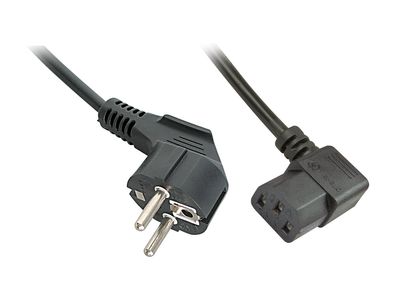 Strujni kabel LINDY CEE 7/7 na IEC C13 kutni, 3m-0