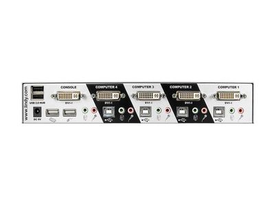 KVM preklopnik LINDY 4-portni DVI-I, USB 2.0 & Audio Pro-0