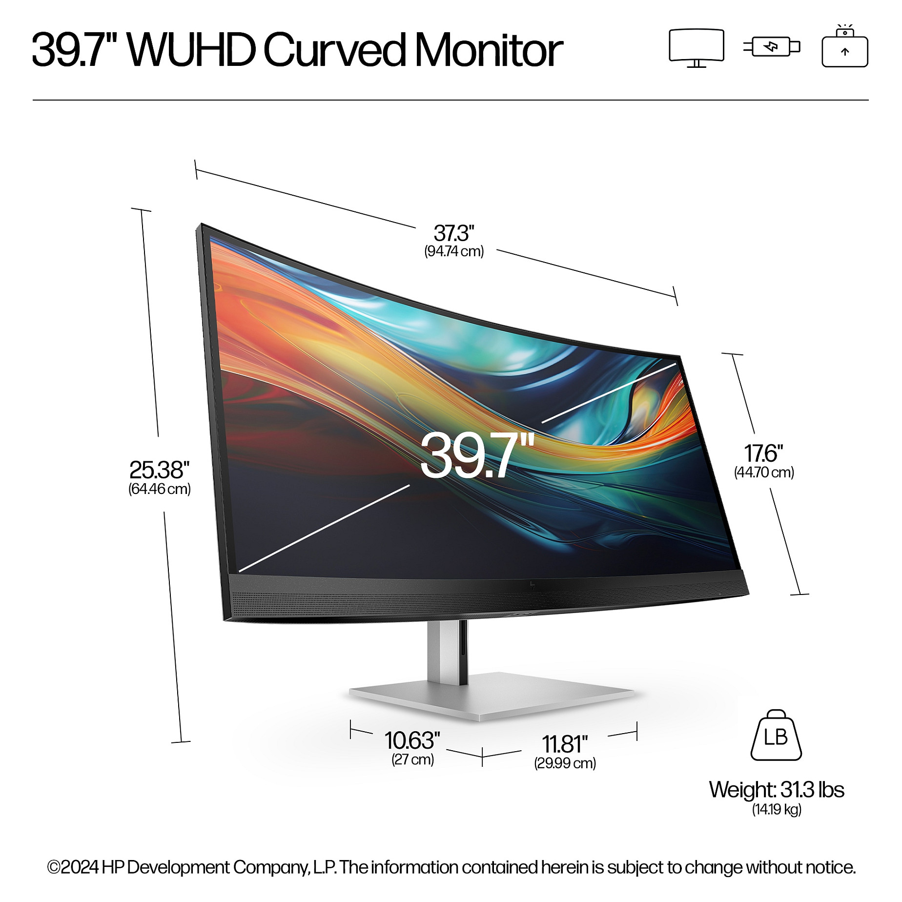 Monitor HP 740pm Series 7 Pro (39.7" 5K2K IPS Black zakrivljeni, 4K web kamera, Thunderbolt 4)-10