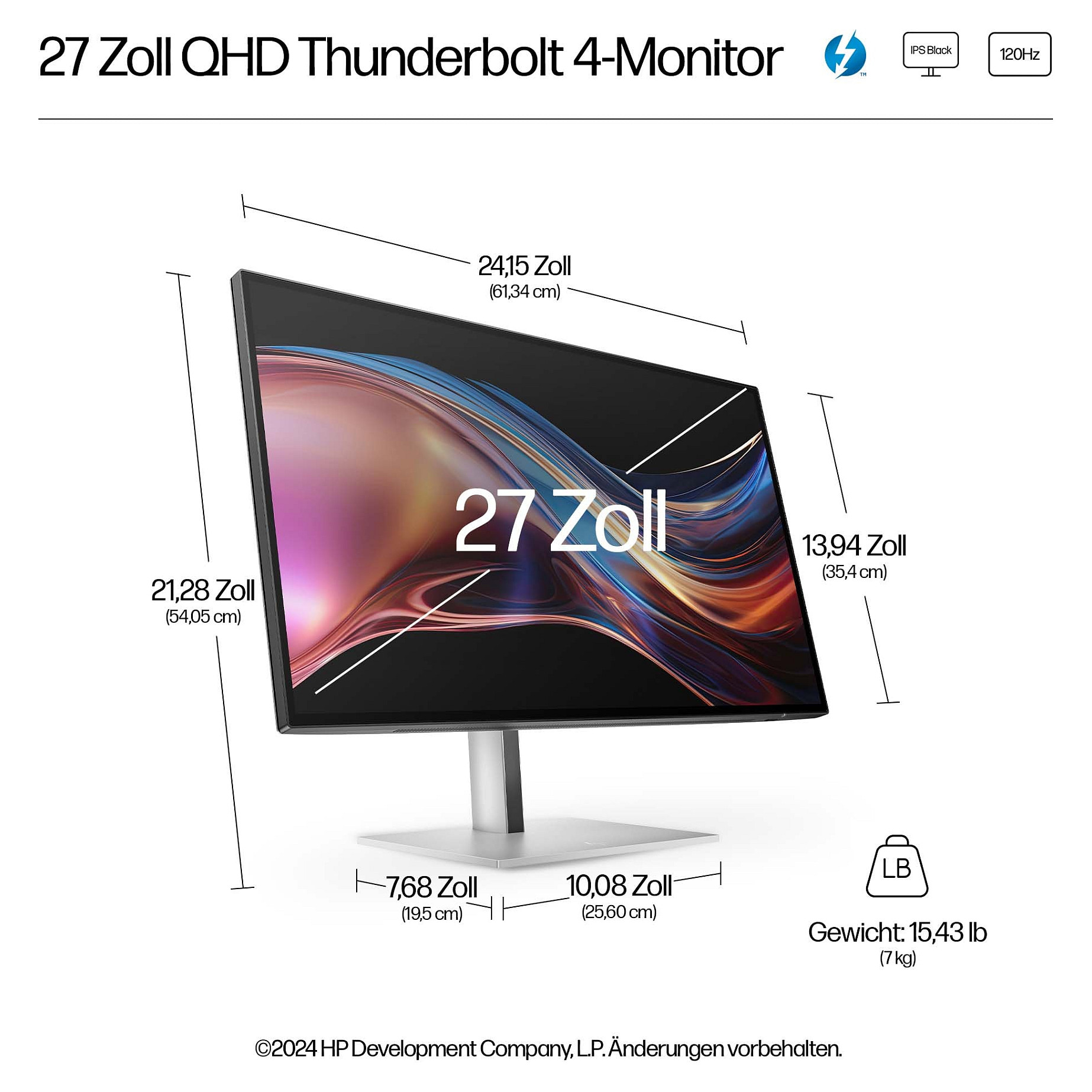 Monitor HP 727pu Series 7 Pro (27", QHD, HDR, Thunderbolt 4)-11