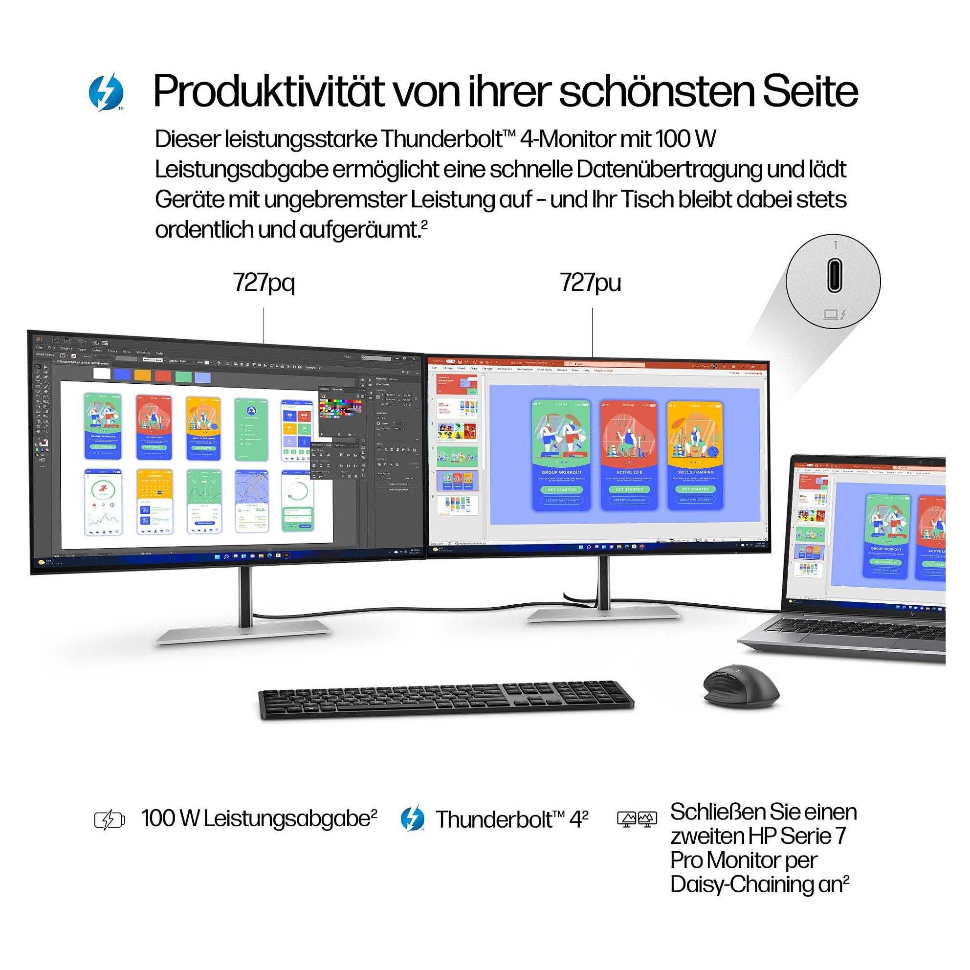 Monitor HP 727pu Series 7 Pro (27", QHD, HDR, Thunderbolt 4)-12