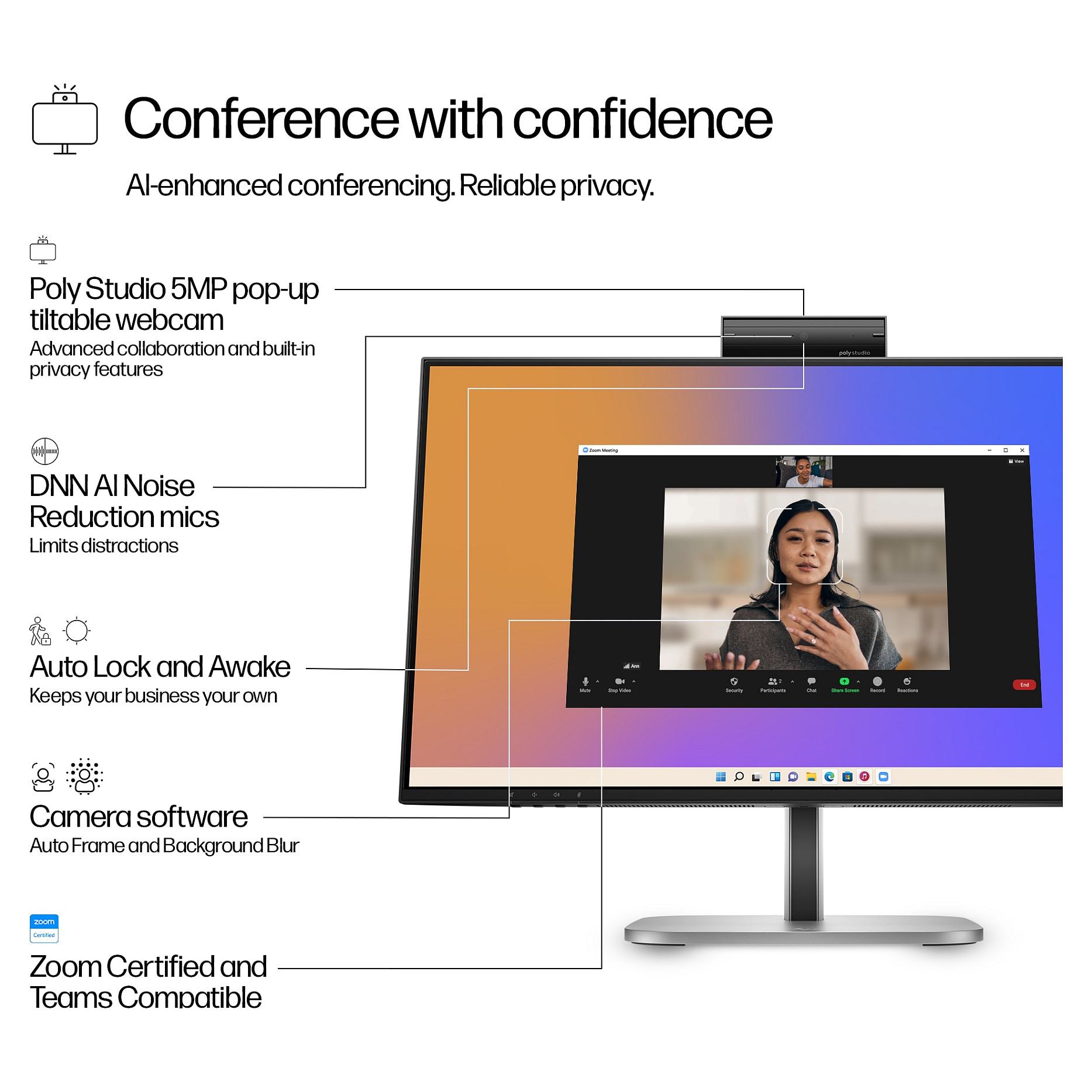 Monitor HP 524pm - Series 5 Pro (24", Full HD, 100% sRGB, HDMI/DP/USB-C, ugrađeni KVM prekidač)-18