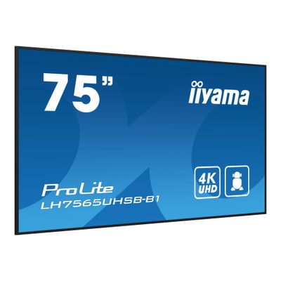 iiyama ProLite LH7565UHSB-B1 75" Class (74.5" viewable) LED-backlit LCD display - 4K - for digital signage-1