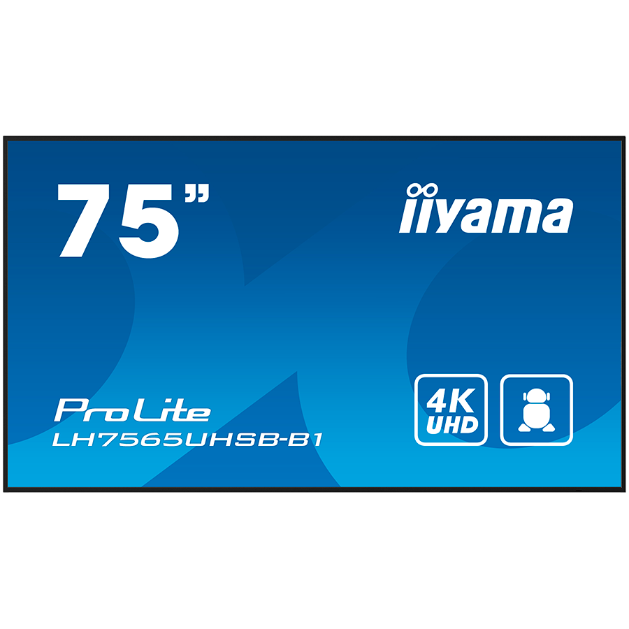 iiyama ProLite LH7565UHSB-B1 75" Class (74.5" viewable) LED-backlit LCD display - 4K - for digital signage-23