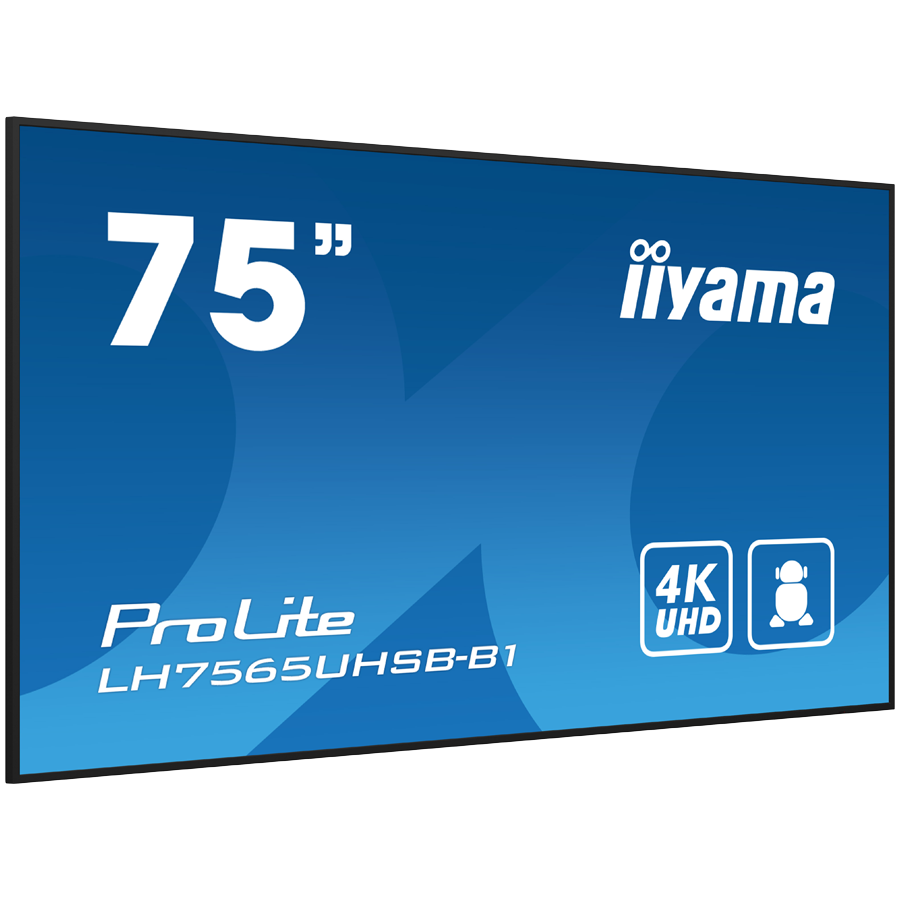 iiyama ProLite LH7565UHSB-B1 75" Class (74.5" viewable) LED-backlit LCD display - 4K - for digital signage-24