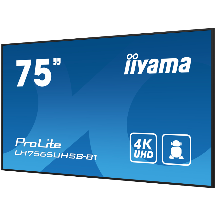 iiyama ProLite LH7565UHSB-B1 75" Class (74.5" viewable) LED-backlit LCD display - 4K - for digital signage-25